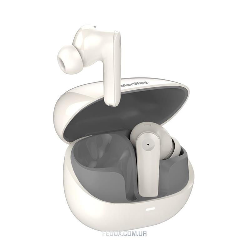 Bluetooth-гарнітура ColorWay Slim TWS-1 Earbuds Long Life Beige (CW-TWS1BE)