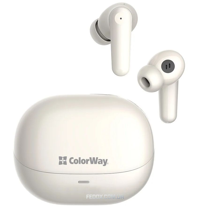 Bluetooth-гарнітура ColorWay Slim TWS-1 Earbuds Long Life Beige (CW-TWS1BE)
