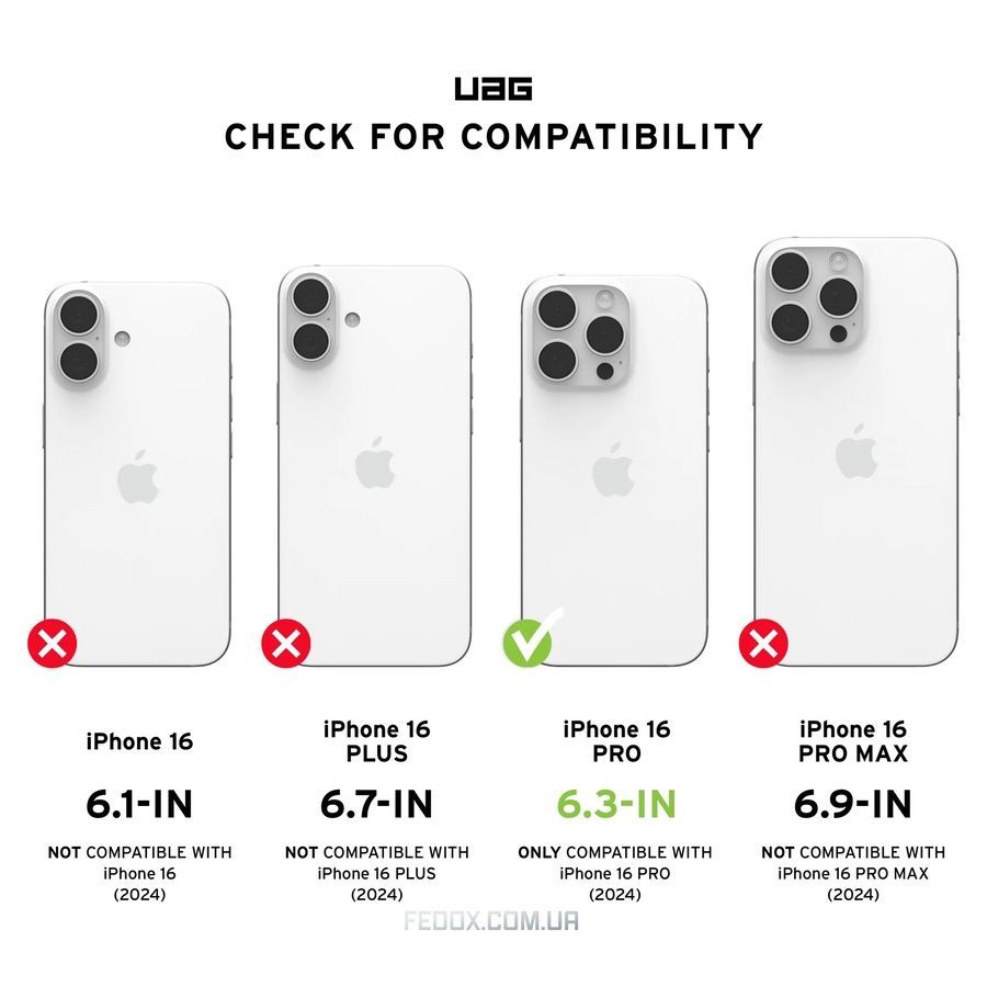 Чехол-накладка Urban Armor Gear Civilian Magsafe для Apple iPhone 16 Pro Bordeaux (114444119049)