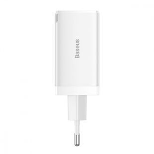 MZP Baseus GaN5 Pro 65W (2 Type-C + USB) + Type-C to Type-C 100W Cable (1m) white