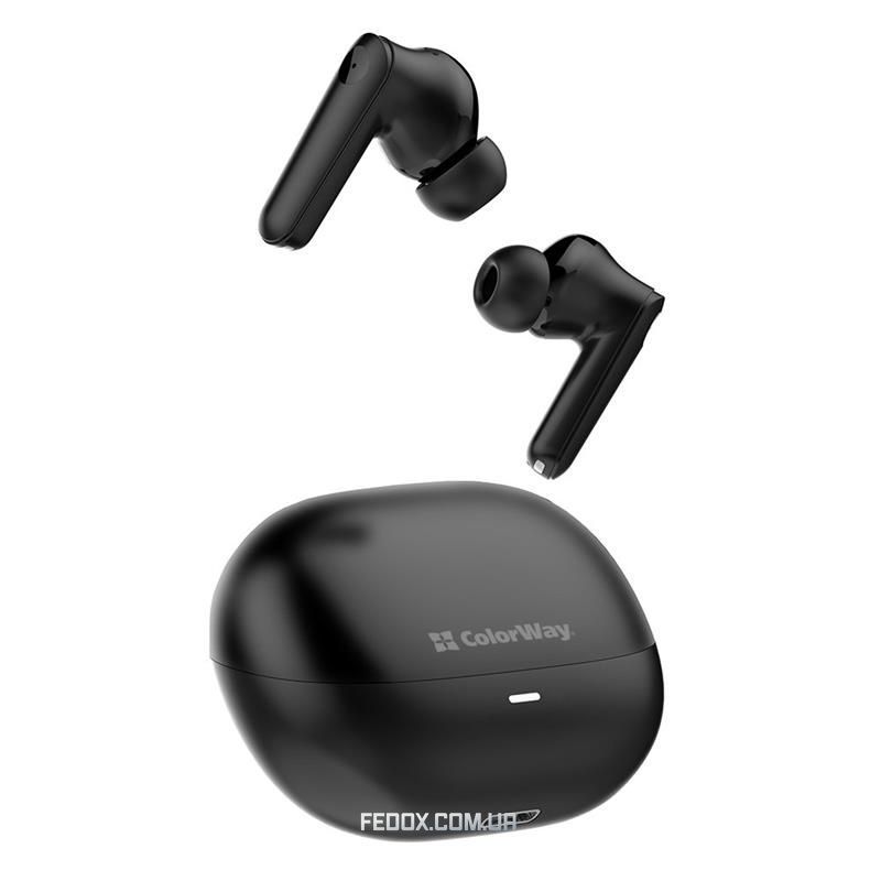 Bluetooth-гарнітура ColorWay Slim TWS-1 Earbuds Long Life Black (CW-TWS1BK1)