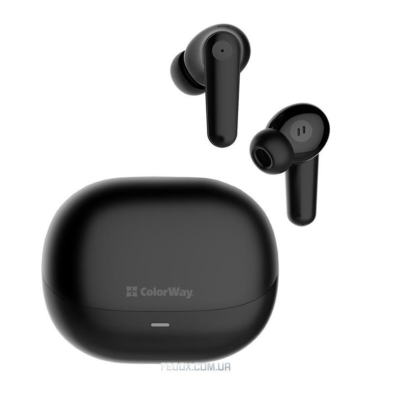 Bluetooth-гарнітура ColorWay Slim TWS-1 Earbuds Long Life Black (CW-TWS1BK1)