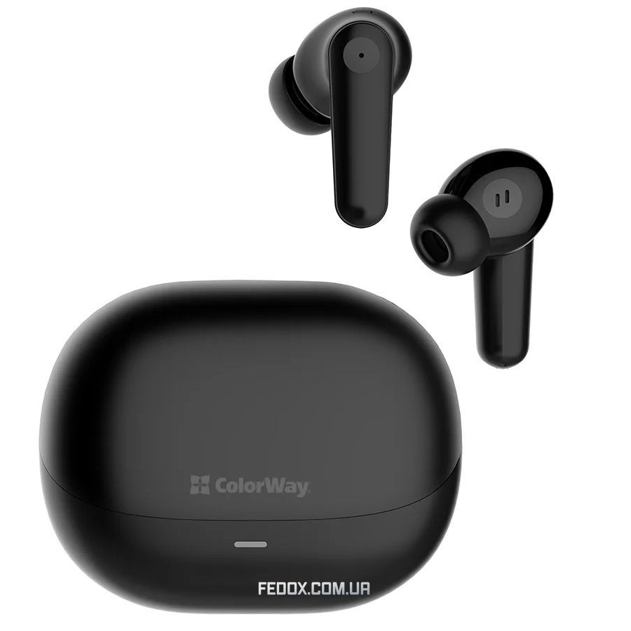 Bluetooth-гарнітура ColorWay Slim TWS-1 Earbuds Long Life Black (CW-TWS1BK1)