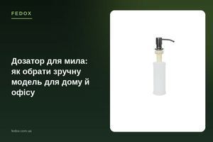 Дозатор для мила: як обрати зручну модель для дому й офісу