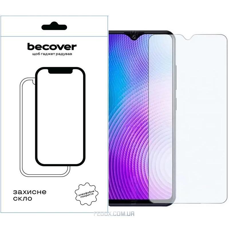 Защитное стекло BeCover для Tecno Pop 7 (BF6) Crystal Clear Glass 3D (709265)