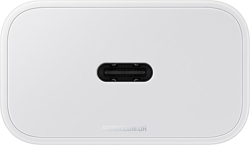 Мережевий зарядний пристрій Samsung EP-T2510XWEGEU White, 25W + кабель USB Type-C